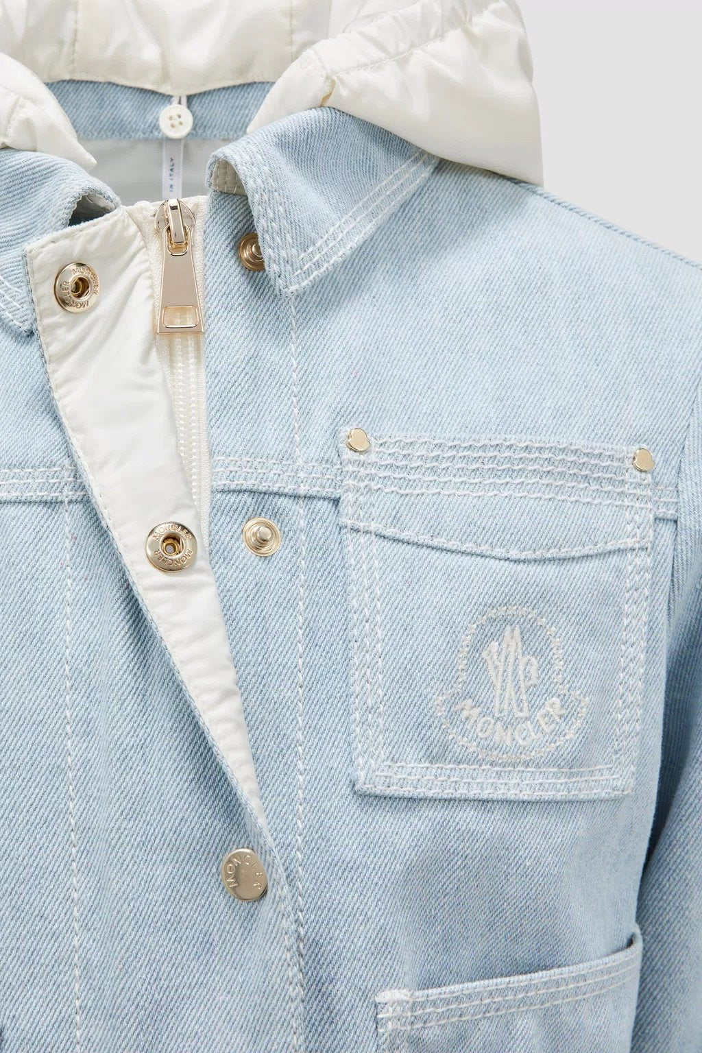 MONCLER KIDS ESBLY DENIM JACKET (LIGHT BLUE)