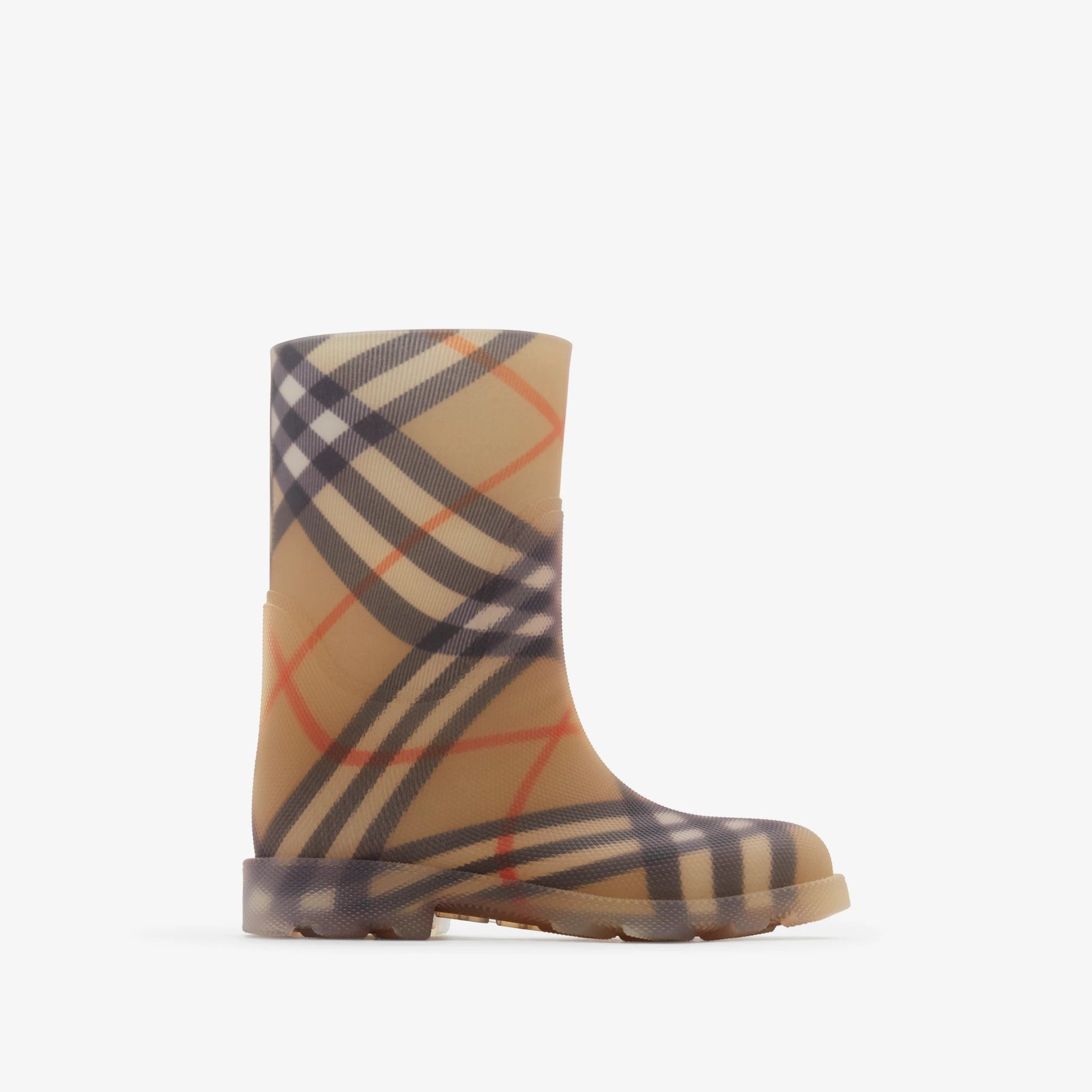 Burberry Baby &amp; Kids Check Rain Boots (Sand)