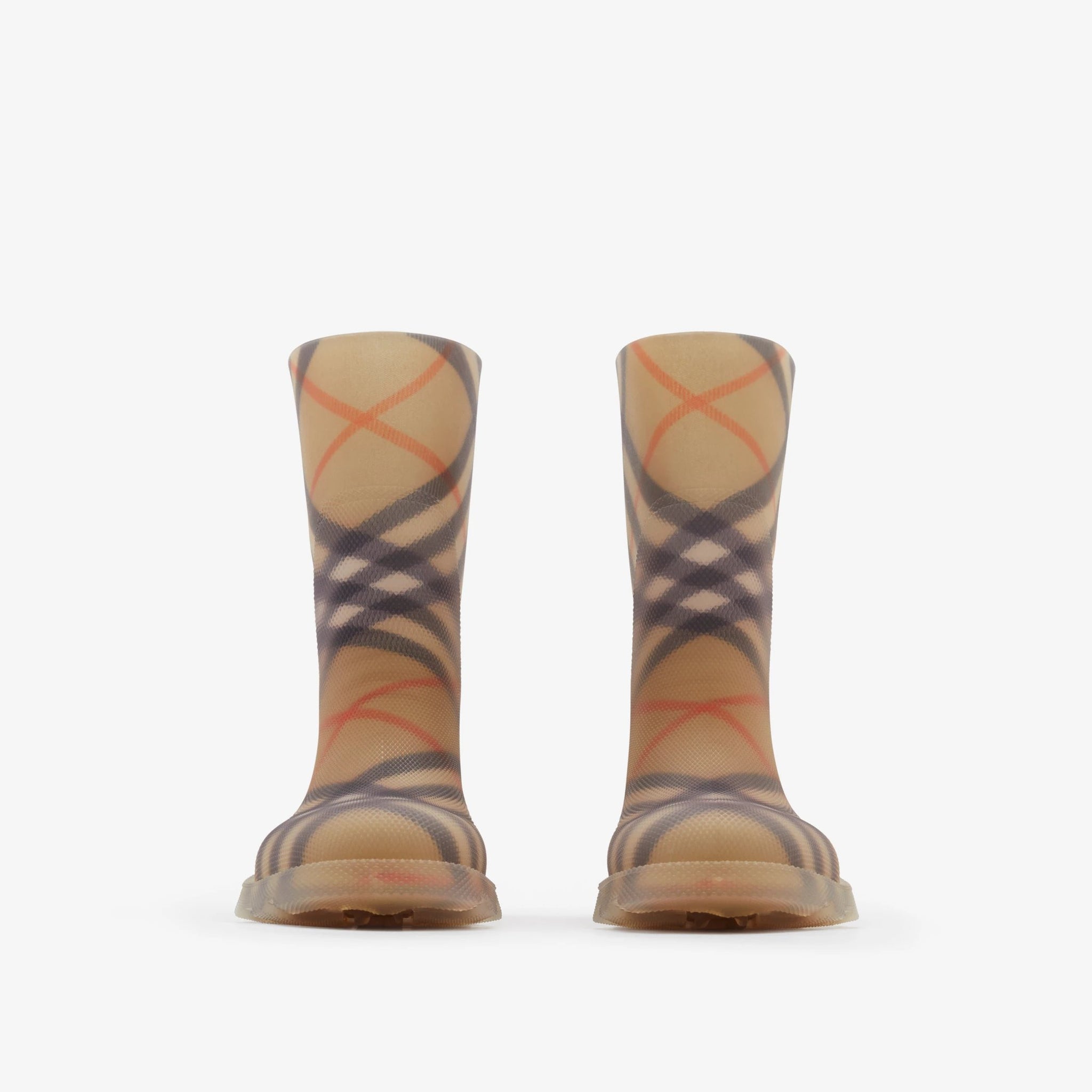 Burberry Baby &amp; Kids Check Rain Boots (Sand)