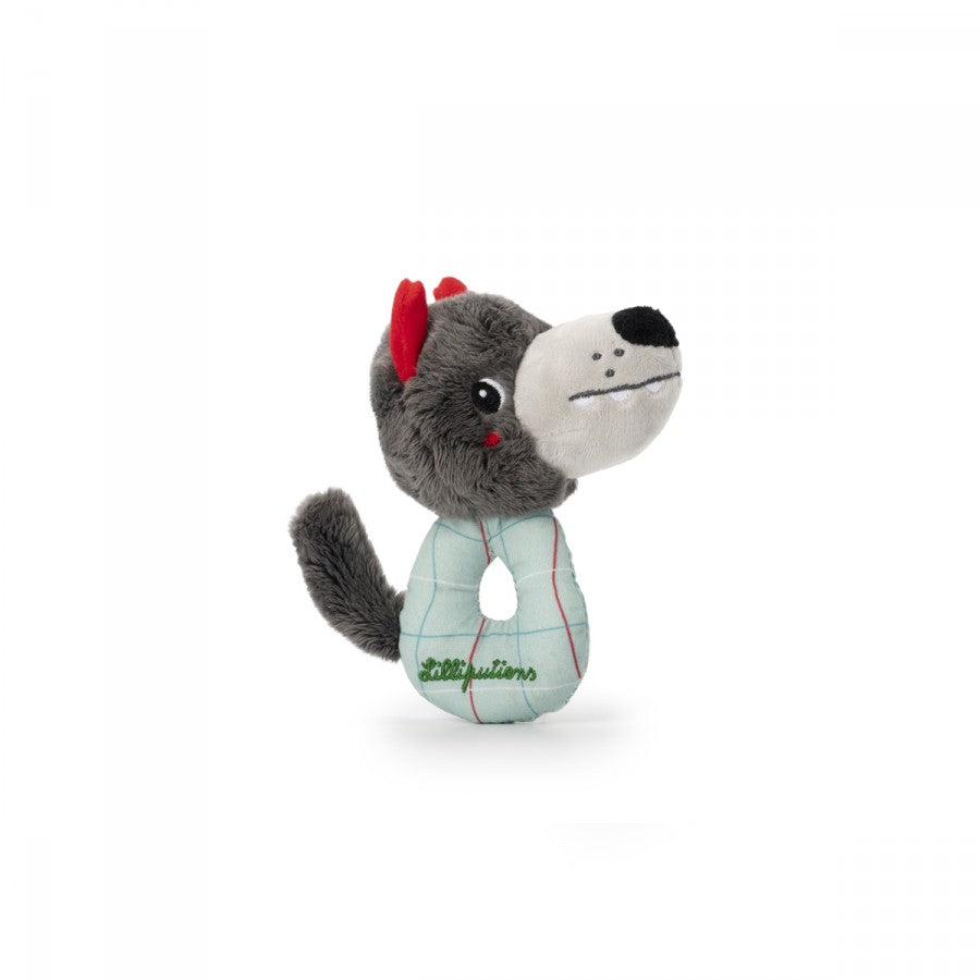 Lily Petit Louis Wolf Mini Rattle