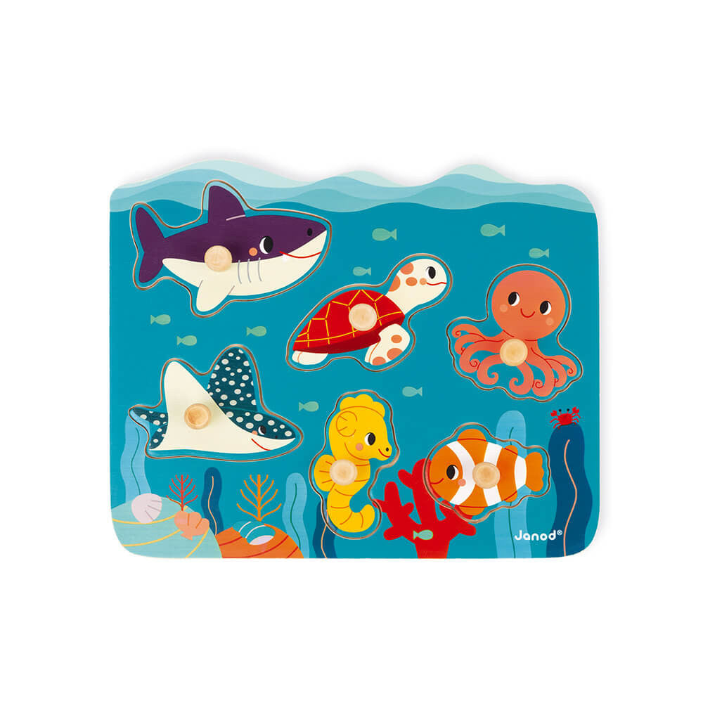 Janod Sea Animal Tap Puzzle