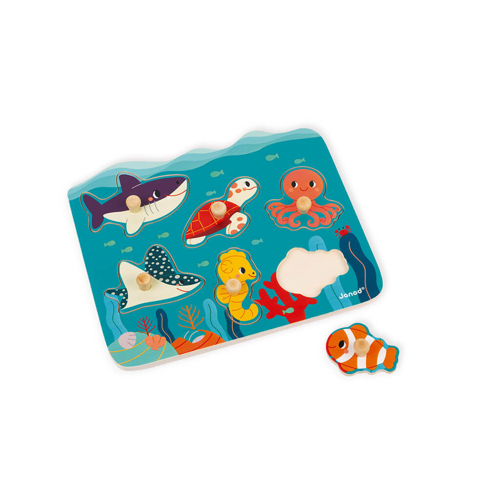 Janod Sea Animal Tap Puzzle