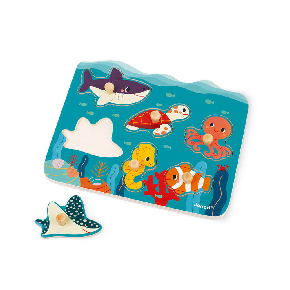 Janod Sea Animal Tap Puzzle