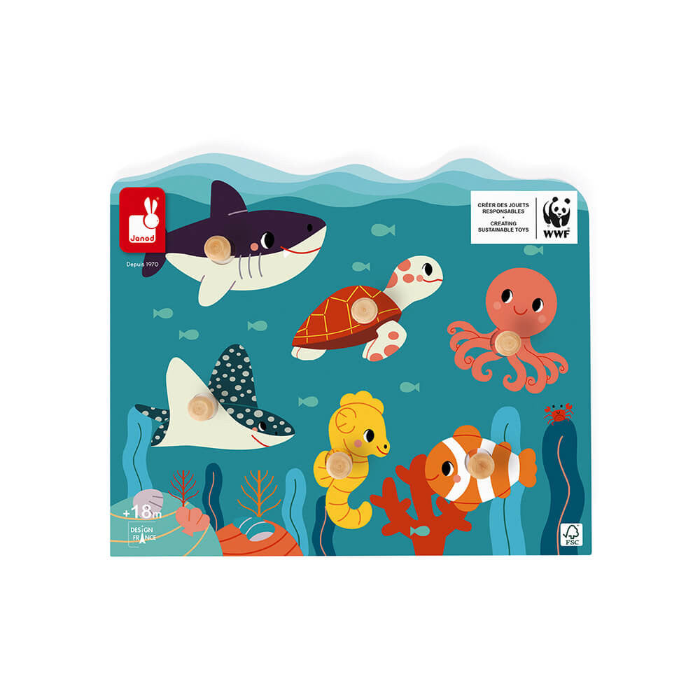 Janod Sea Animal Tap Puzzle