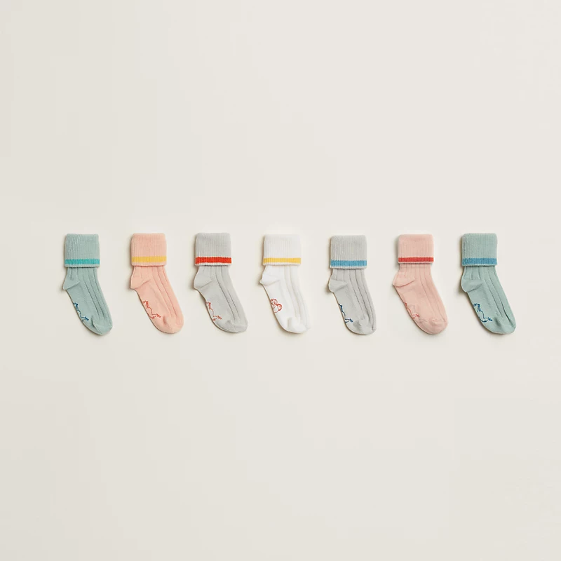 Hermes Baby Cabriole Socks Weekly Pack (7 Pieces)