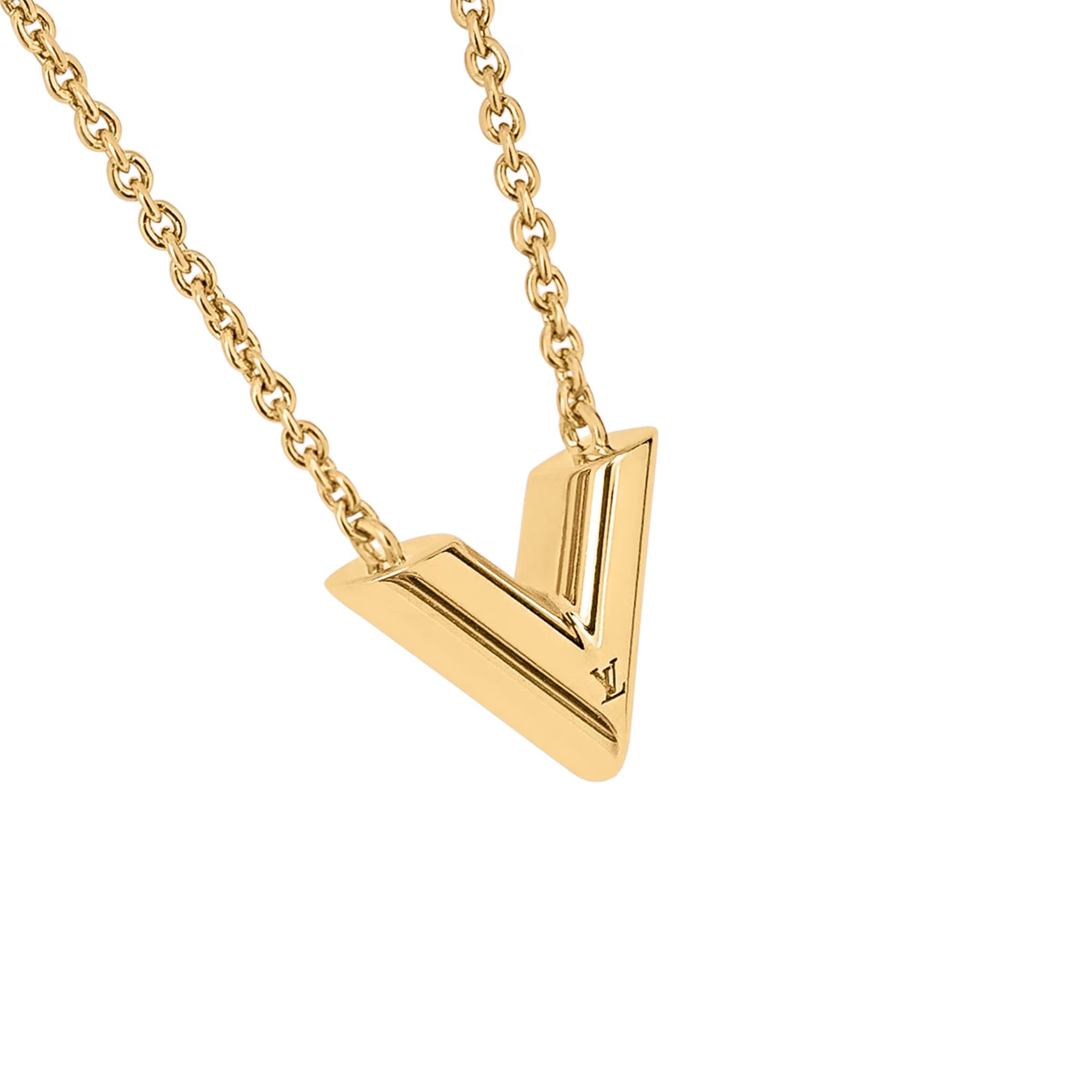 Louis Vuitton Women's Essential V Necklace (Gold)