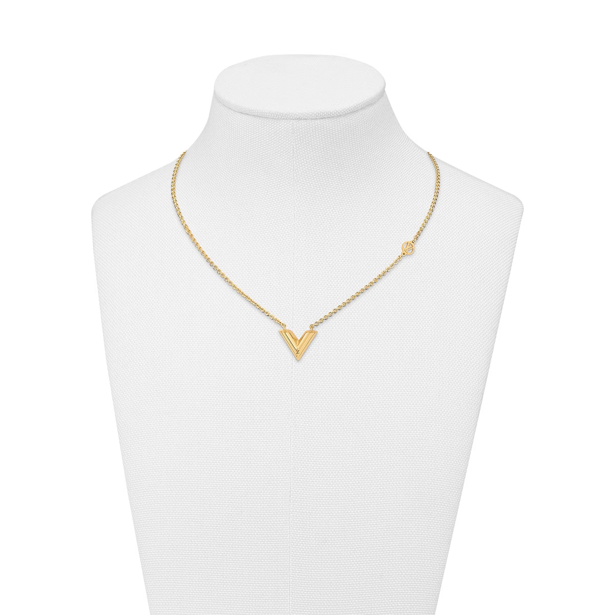 Louis Vuitton Women's Essential V Necklace (Gold)