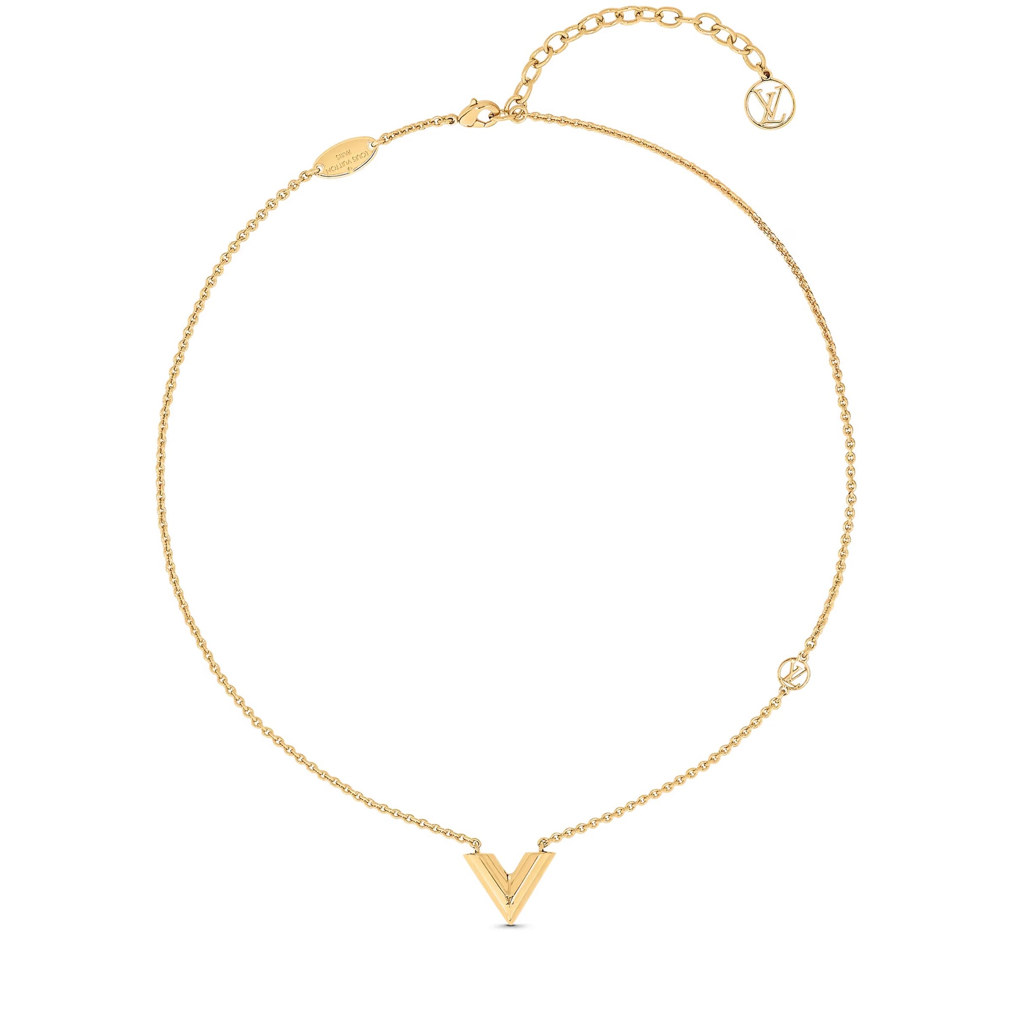 Louis Vuitton Women's Essential V Necklace (Gold)